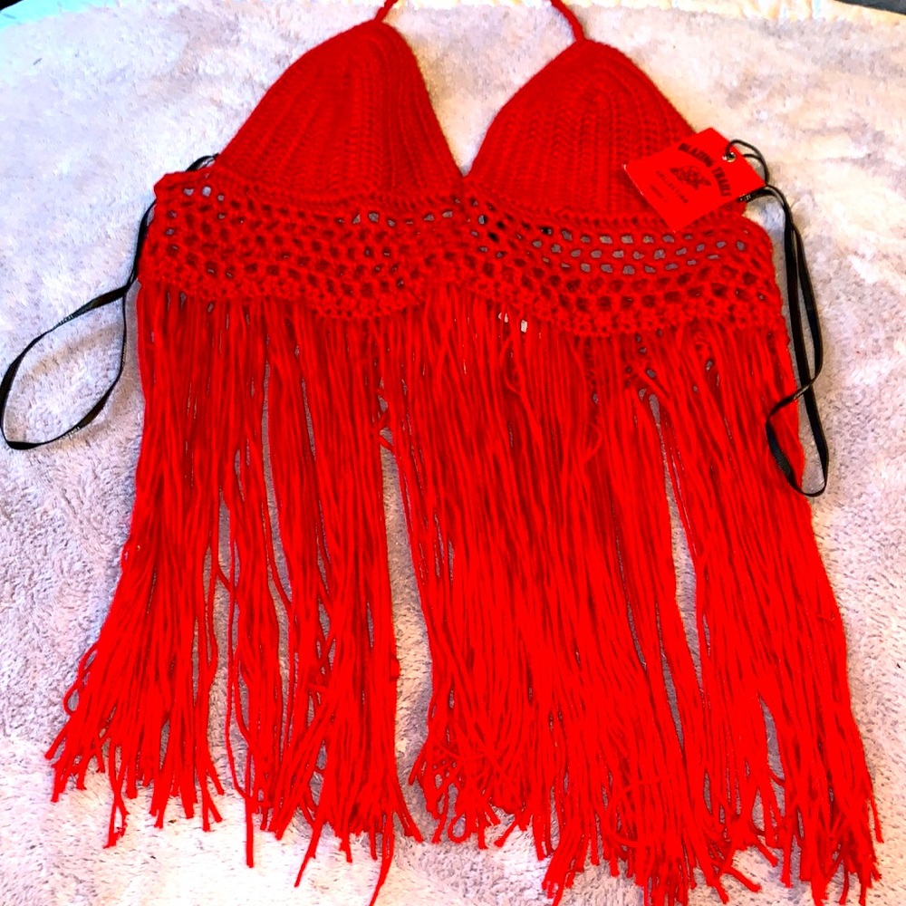 Red crochet halter top ❤️‍🔥❤️🦀
